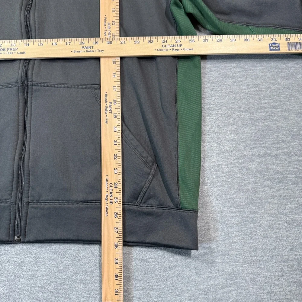 Nike Hoodies Men XL Gray Full Zip Green Bay Packers On-Field Therma-Fit NFL Flee